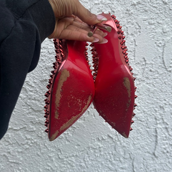 Christian Louboutin Spiked Red Heels - Picture 10 of 10